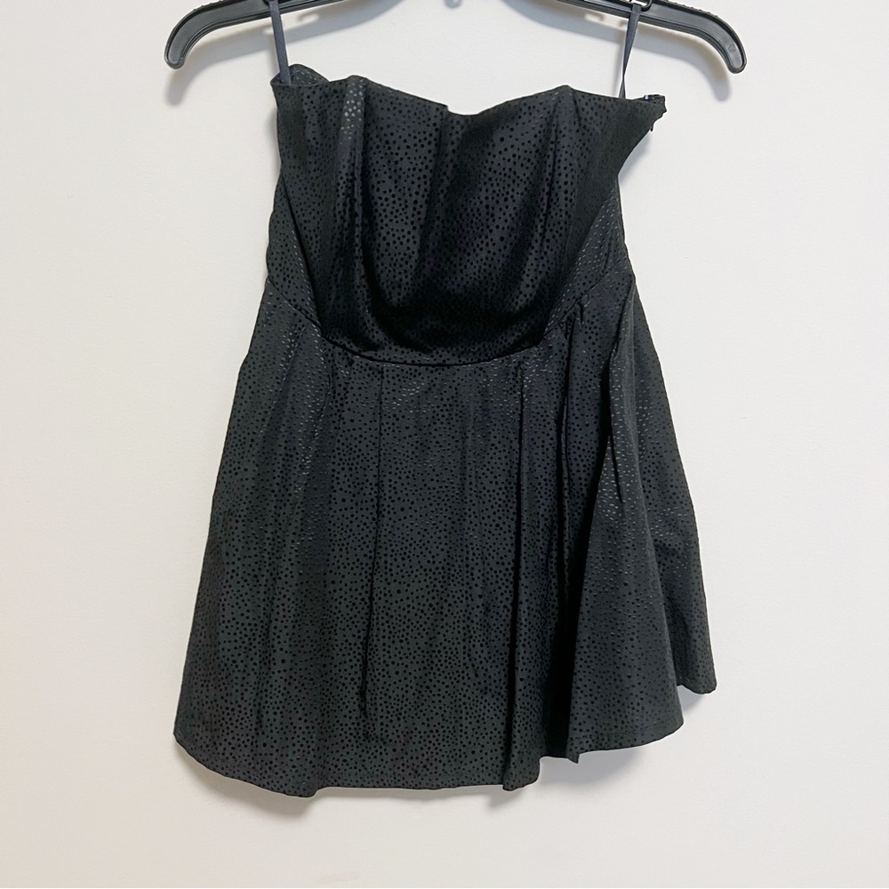 Strapless French Connection peplum shirt